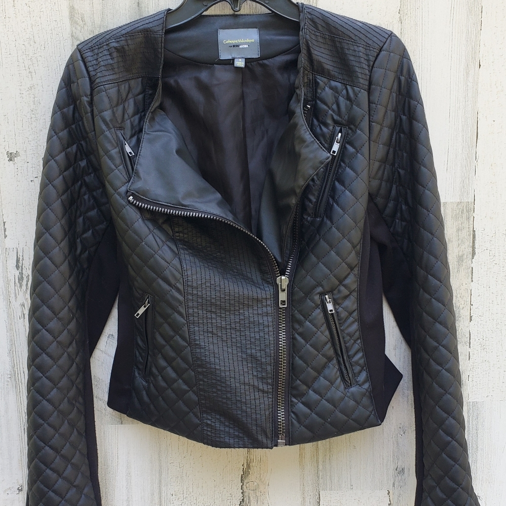 Catherine Malandrino Quilted Motorcycle Jacket
